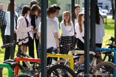 zdjęcie z konferencji prasowej dotyczącej kampanii Rowerowy Maj, fot. Grzegorz Bukała, Urząd Miasta Rzeszowa